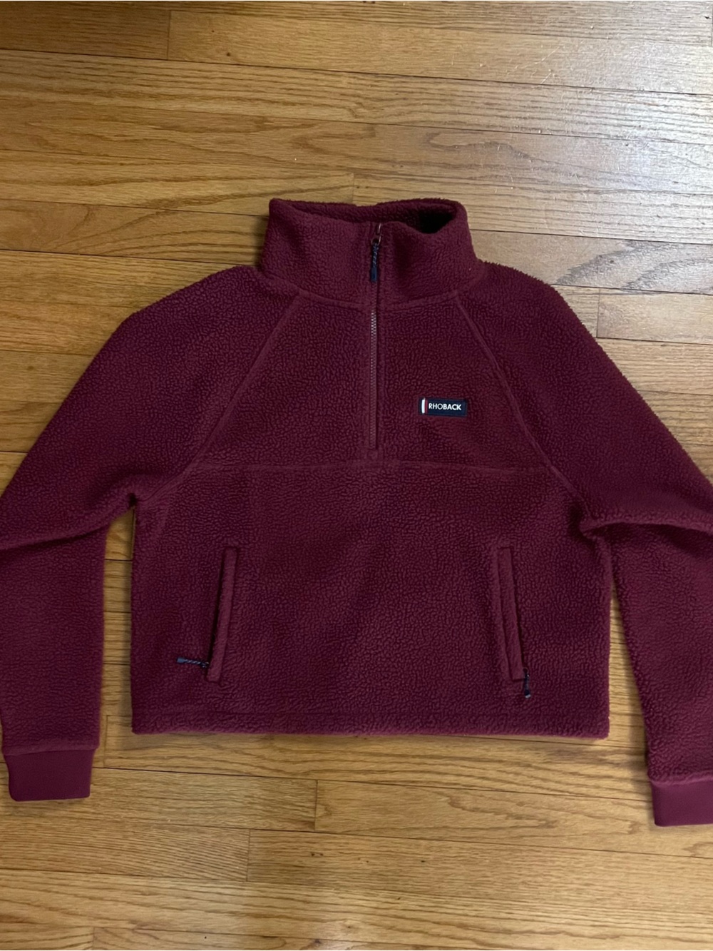 RHOBACK quarter zip fleece XS Maroon
